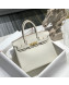 Hermes Birkin 30cm Bag in Togo Calfskin White/Gold 2022