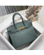 Hermes Birkin 30cm Bag in Togo Calfskin Almond Green/Gold 2022