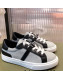 Hermes Day Calfskin and Canvas Sneakers with Kelly Buckle Brown/Grey 2022