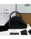 Prada Leather Triangle top Handle Bag 1BB082 Black 2022 