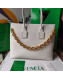 Bottega Veneta Grained Leather Large Chain Tote Bag White 2022 668782