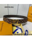 Louis Vuitton Damier Ebene Canvas Belt 4cm with Framed LV Buckle Brown/Shiny Gold 2021 05