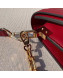 Louis Vuitton Dauphine MM Smooth Leather Shoulder Bag M55735 Burgundy 2020