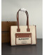 Burberry Small Two-tone Canvas and Leather Freya Tote Bag Natural/Tan Brown 2022 804413