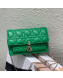 Dior Lady Dior Chain Pouch in Cannage Lambskin Green 2022 M68H