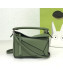 Loewe Puzzle Mini Bag in Smooth Calfskin Avocado Green 2022 10173