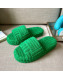 Bottega Veneta Resort Sponge Towel Slides Sandals Grass Green 2022
