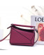 Loewe Puzzle Mini Bag in Smooth Calfskin Fuchsia 2022 10173