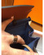 Hermes Herbag 31cm PM Double-Canvas Shoulder Bag Blue/Dark Coffee