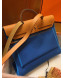 Hermes Herbag 31cm PM Double-Canvas Shoulder Bag Blue/Green/Mid-Coffee
