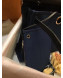 Hermes Herbag 31cm PM Double-Canvas Shoulder Bag Navy Blue/Midnight Blue