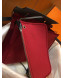 Hermes Herbag 31cm PM Double-Canvas Shoulder Bag Dark Red/Midnight Blu