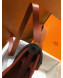 Hermes Herbag 31cm PM Double-Canvas Shoulder Bag Rust Red/Dark Coffee