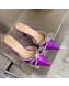 Mach & Mach Glazed Heel Slide Sandals 6.5cm Purple 2021 104