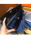 Hermes Herbag 31cm PM Double-Canvas Shoulder Bag Turkey Blue/Black