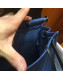 Hermes Herbag 31cm PM Double-Canvas Shoulder Bag Turkey Blue/Black