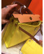 Hermes Herbag 31cm PM Double-Canvas Shoulder Bag Yellow/Mid-Coffee