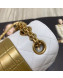 Chanel Lambskin and Crocodile Embossed Calfskin Medium 2.55 Flap Bag A37586 White/Gold 2019
