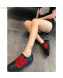 Givenchy 4G Webbing Sneakers in Leather Black/Red 2019