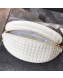 Celine Small Belt Bag C Charm in Quilted Calfskin 188153 White 2019
