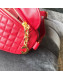 Celine Small Belt Bag C Charm in Quilted Calfskin 188153 Red 2019