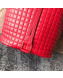 Celine Small C Charm Bucket Shoulder Bag/Backpack in Quilted Calfskin 188373 Red 2019