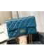 Chanel Quilted Aged Calfskin Small 2.55 Flap Bag A37586 Blue 2019