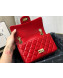Chanel Quilted Aged Calfskin Small 2.55 Flap Bag A37586 Red 2019