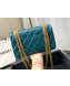 Chanel Quilted Aged Calfskin Small 2.55 Flap Bag A37586 Blue 02 2019
