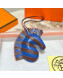 Hermes Geegee Savannah Lambskin Zebra Bag Charm and Key Holder Blue/Brown/Orange 2022 06