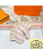 Hermes Geegee Savannah Lambskin Zebra Bag Charm and Key Holder Pink/White/Yellow 2022 13