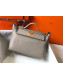 Hermes New Kelly 2424 in Togo Leather Grey/Gold 2018 (Half Handmade)   