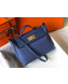 Hermes New Kelly 2424 in Togo Leather Blue/Gold 2018 (Half Handmade) 