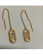 Fendi FF Logo Earrings Gold 2021 78