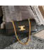 Celine Chain Triomphe Shoulder Bag in Shiny Calfskin 197413 Black/Gold 2021 