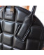 Bottega Veneta Small BV Swoop Soft Calfskin Bowling Top Handle Bag Black 2019