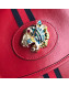 Gucci Rajah Leather Medium Shoulder Bag 564697 Red 2019