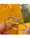 Fendi Crystal FF Logo Bracelet Gold 2021 85