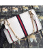 Gucci Rajah Leather Medium Shoulder Bag 564697 White 2019