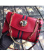 Gucci Rajah Leather Small Shoulder Bag 570145 Red 2019
