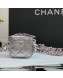 Chanel Gradient Metallic Lambskin Clutch with Chain AP2529 Silver 2022