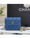 Chanel Denim Clutch with Chain and Ball AP1628 Dark Blue 2022 26