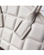 Bottega Veneta Small BV Swoop Soft Calfskin Bowling Top Handle Bag White 2019