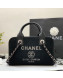 Chanel Mixed Fibers Bowling Bag 28cm A92749 Black 2022