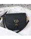 Dior Medium Bobby Grained Leather Shoulder Bag M8010 Black/Gold 2021