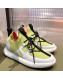 Hermes Duel Knit and Calfskin Sneakers Yellow/White 2021 09