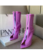 Gianvito Rossi Hiroko Lycra Fabric High Heel Ankle Boots 10.5 cm Purple 2022