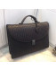 Bottega Classic Veneta Intrecciato Wax Calfskin Briefcase Black 