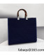 Fendi Sunshine Medium Shopper Tote Bag in Blue Texture FF Fabric 2021 8528