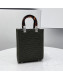 Fendi Mini Sunshine Medium Shopper Tote Bag in Green Texture FF Fabric 2021 8527